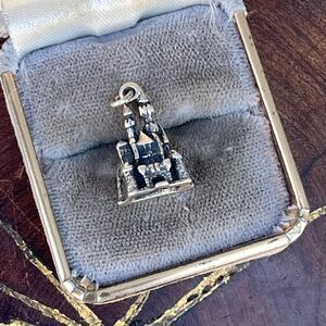 Vintage Disneyland Castle Charm Sterling Silver Vintage Disney